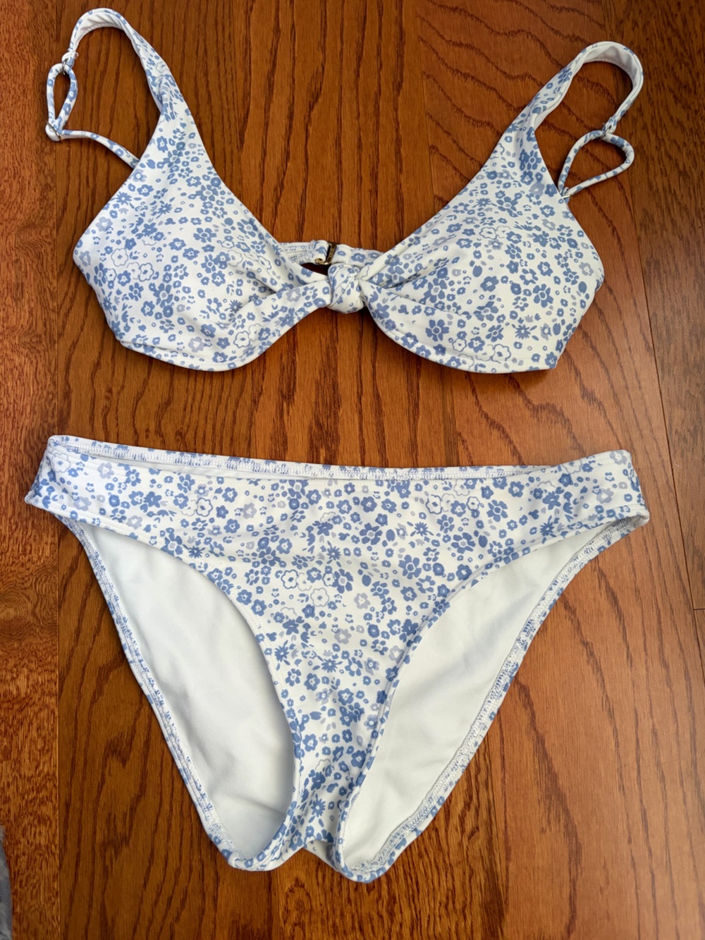 Hollister Light Blue Floral Bikini Set